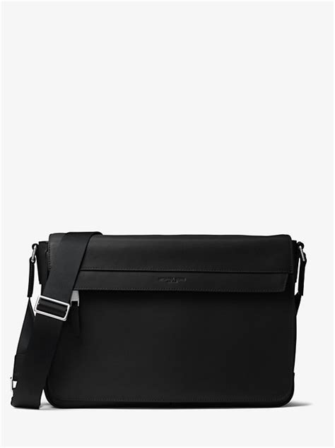 michael kors large messenger bag odin|Odin Large Leather Messenger Bag .